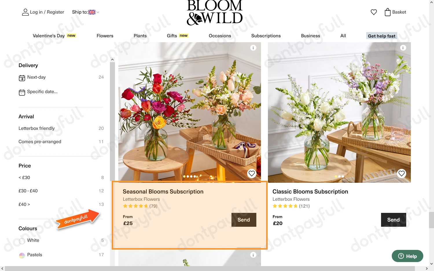 Bloom & Wild Discount Codes 25 OFF Dec. 2024