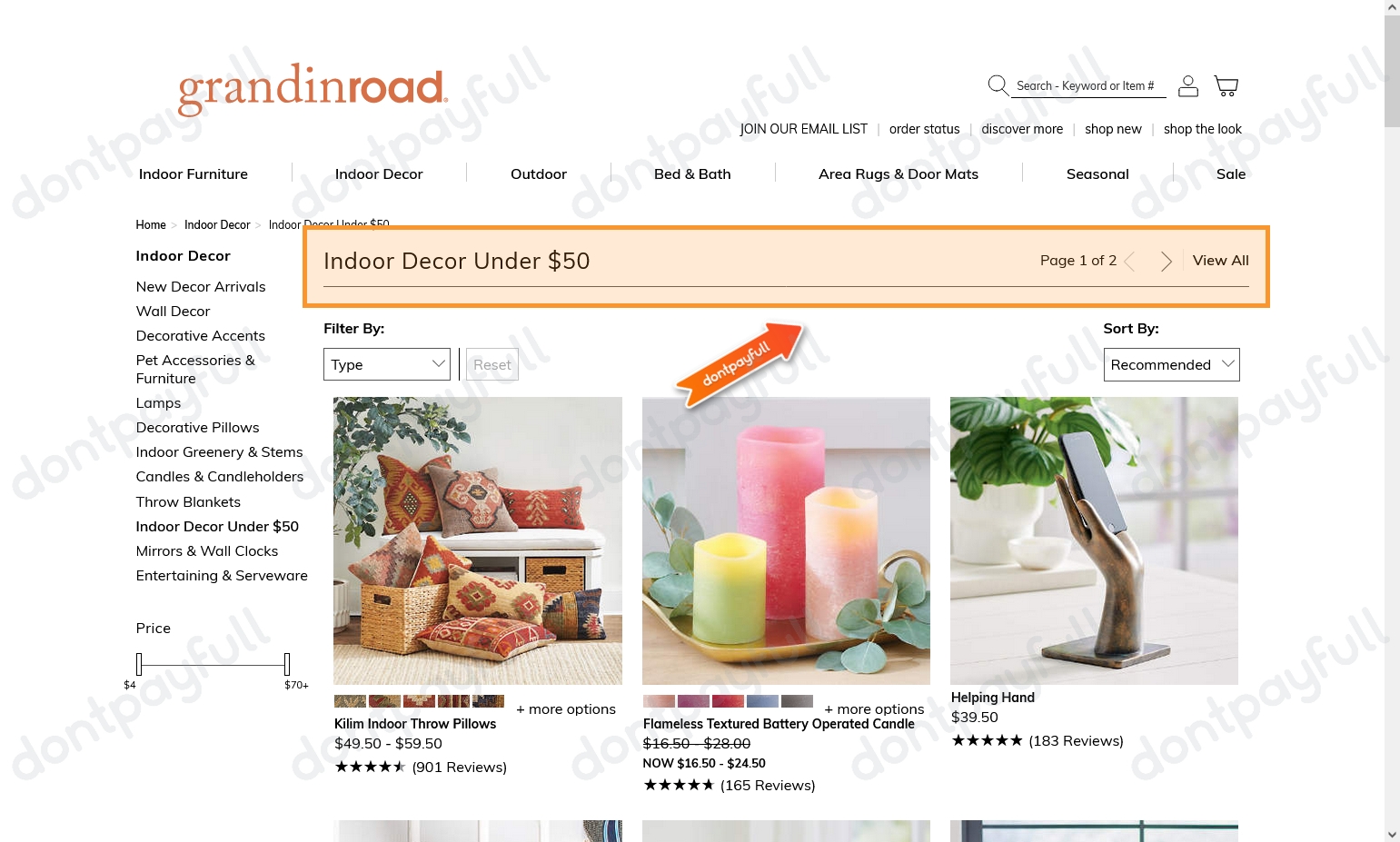 80 Off Grandin Road COUPON (30 ACTIVE) January 2025