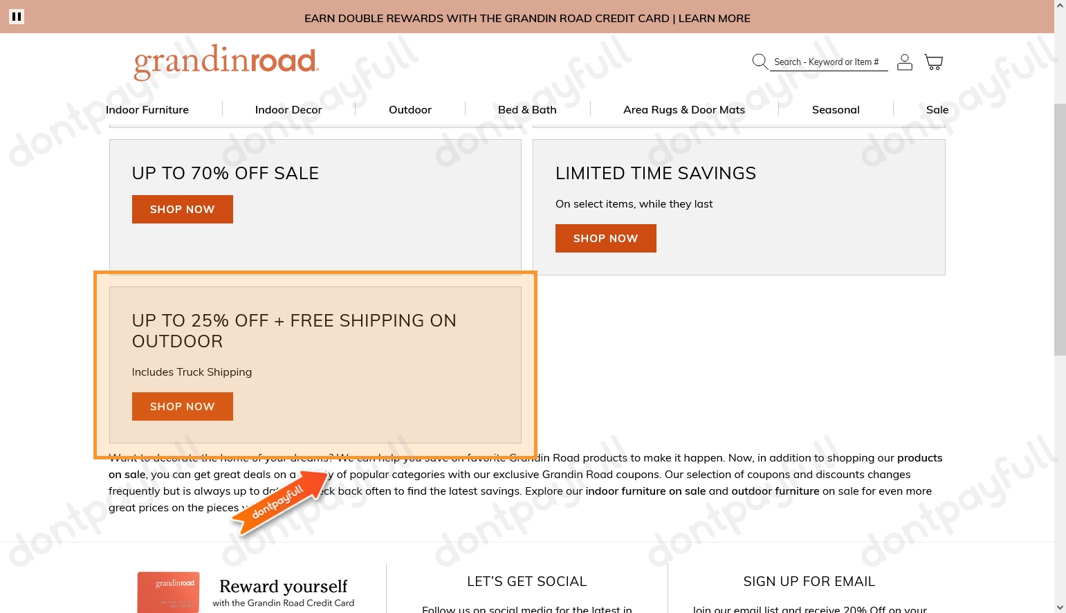 80 Off Grandin Road COUPON (28 ACTIVE) January 2025