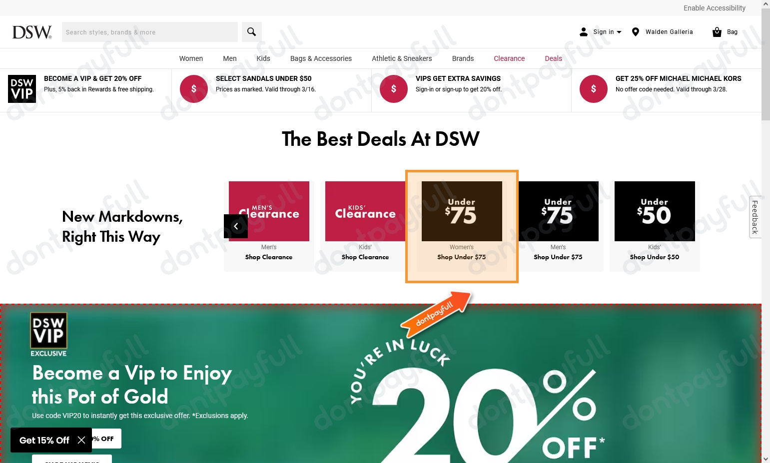 Dsw sale rewards code