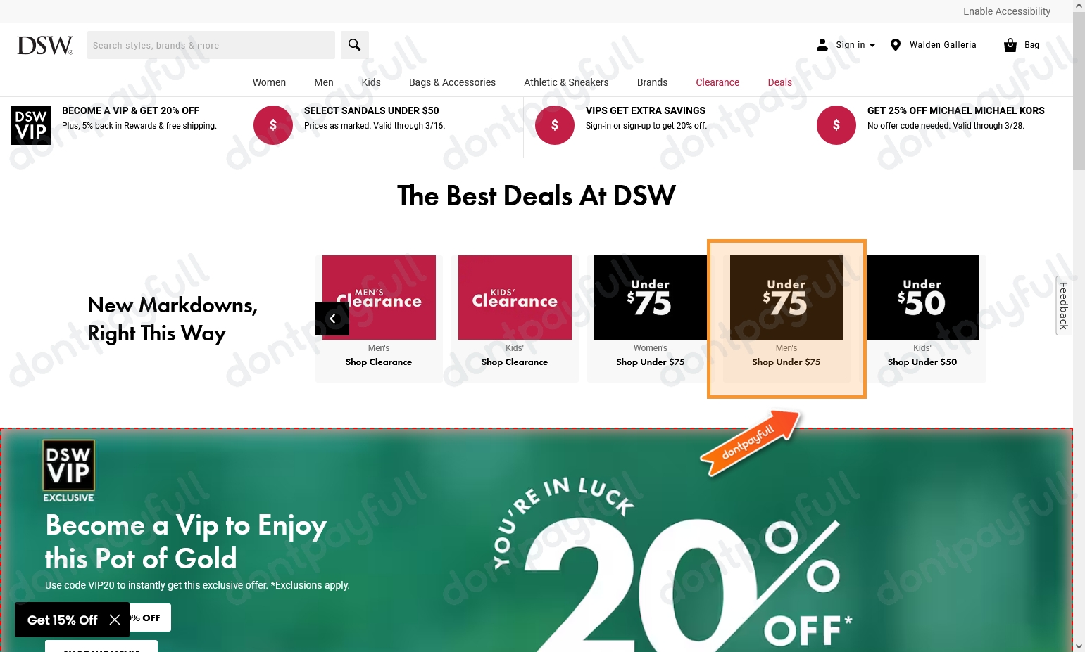 Dsw best sale discount coupon