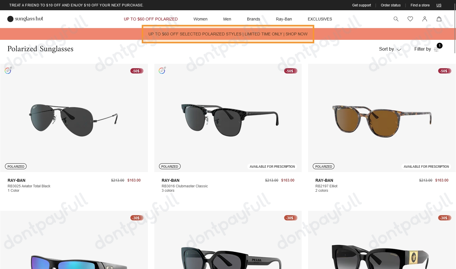 50 Off Sunglass Hut Coupon, Promo Codes, September 2023