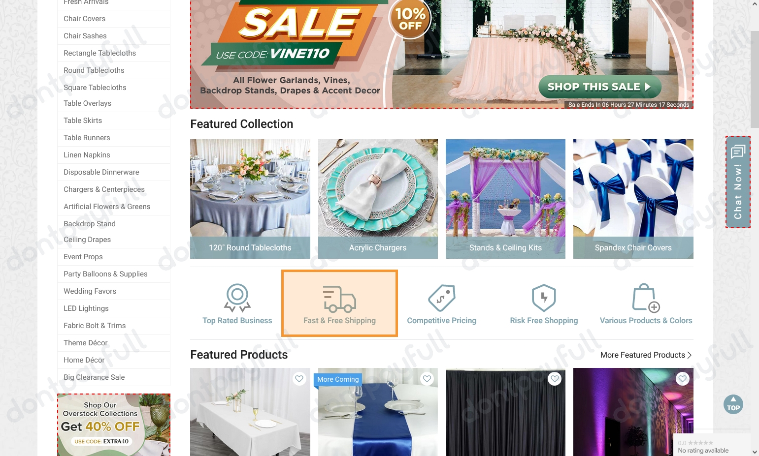 Table Cloths Factory Discount Codes 20 OFF Oct. 2024