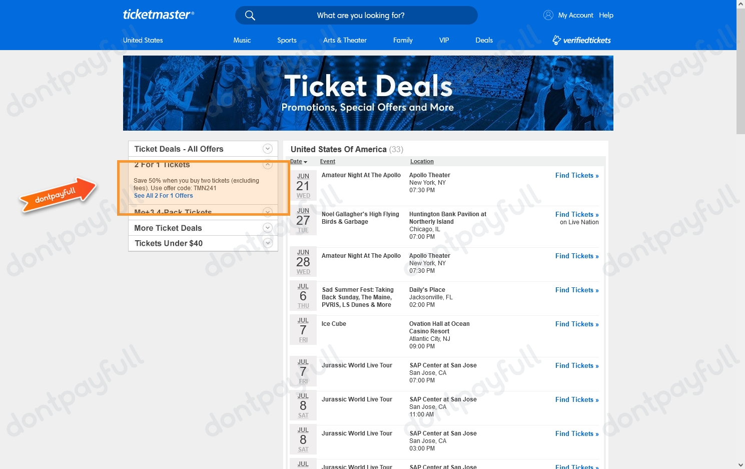 50 Off Ticketmaster PROMO CODE (19 ACTIVE) April 2024