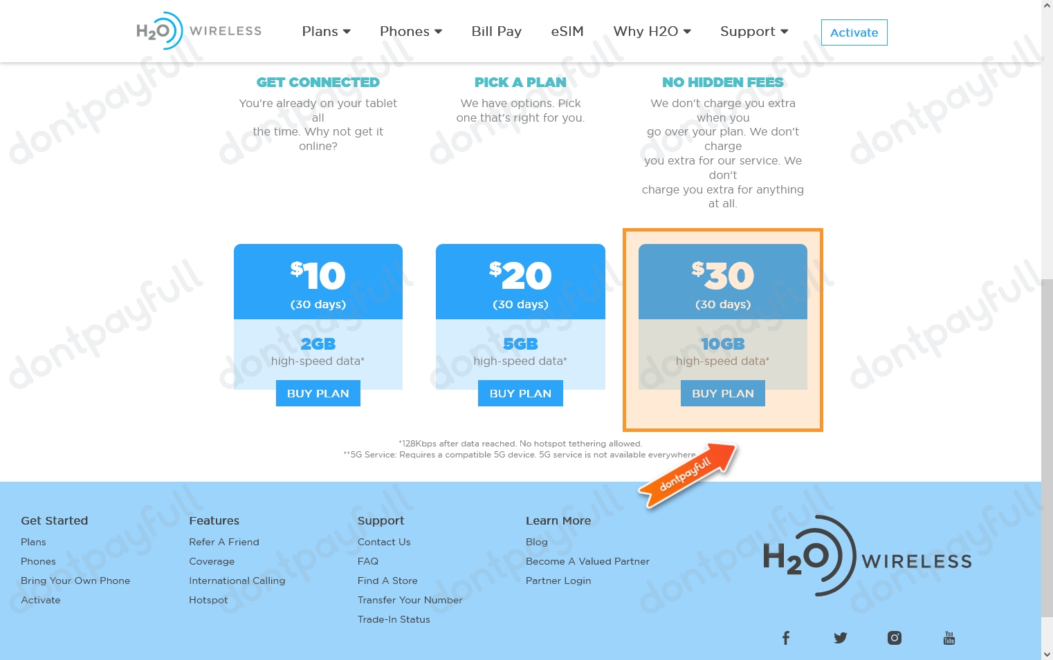 50 Off H2O Wireless PROMO CODES ⇨ October 2024