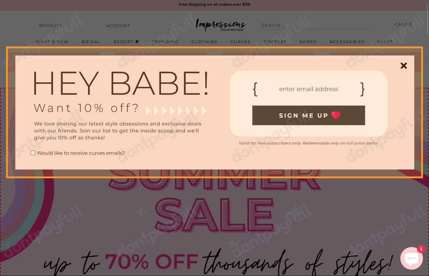 75 Off Impressions Online Boutique COUPON March 2024