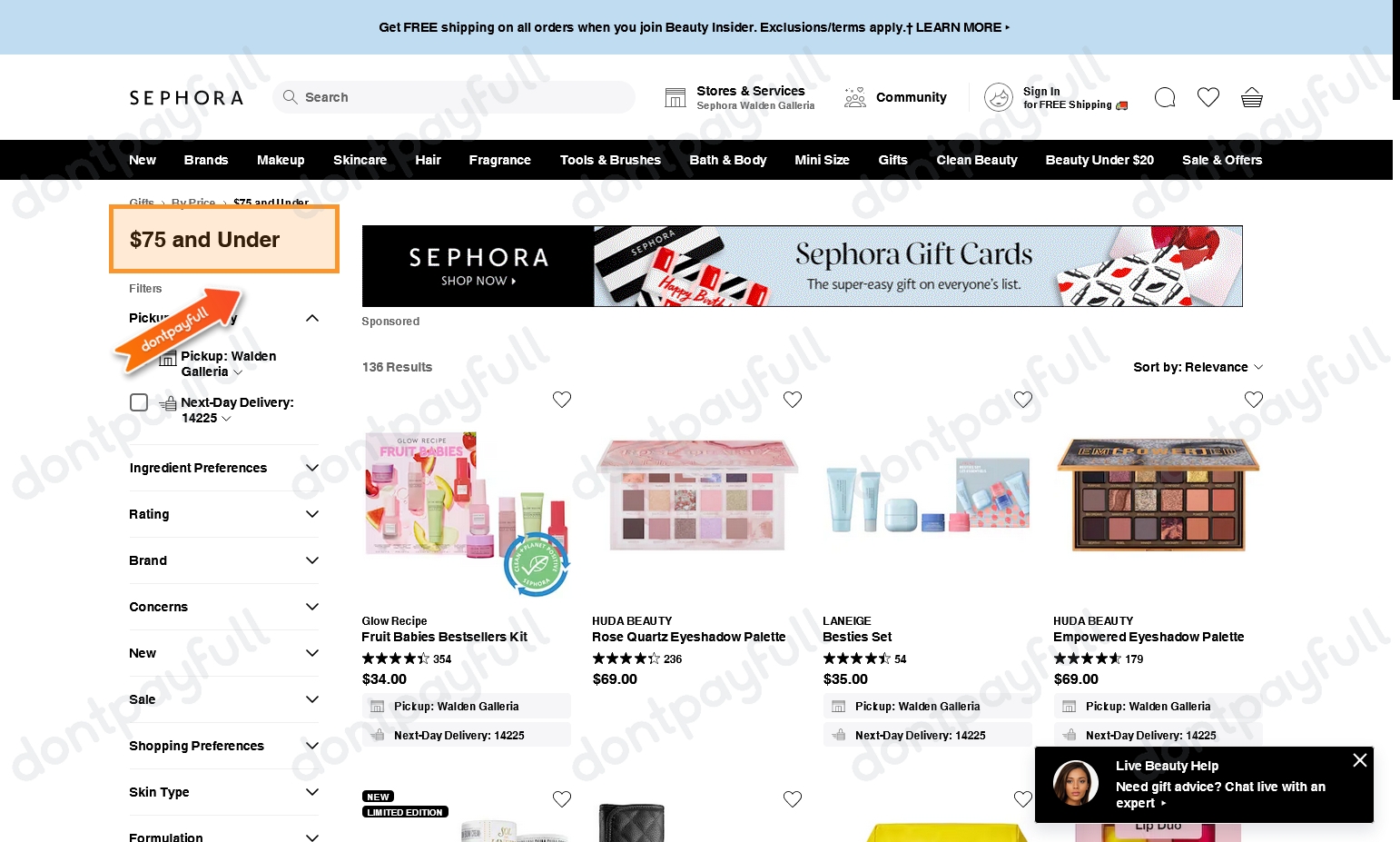 75 Off Sephora Promo Code, Coupons July 2024