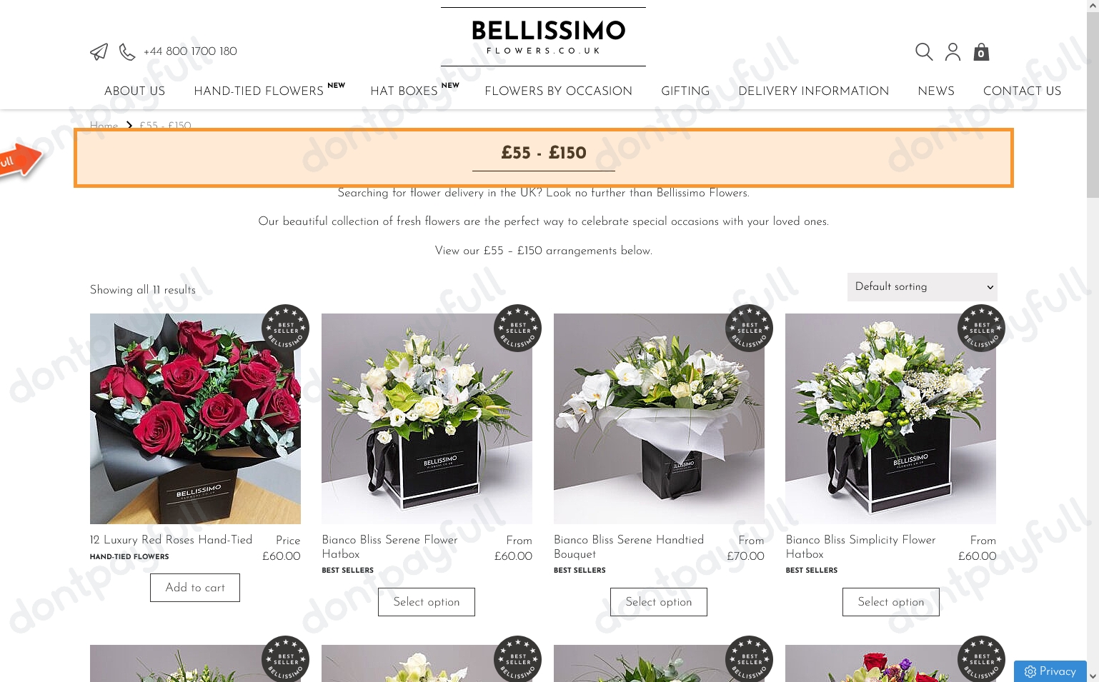 £150 Off Bellissimo Flowers DISCOUNT CODE, August 2024