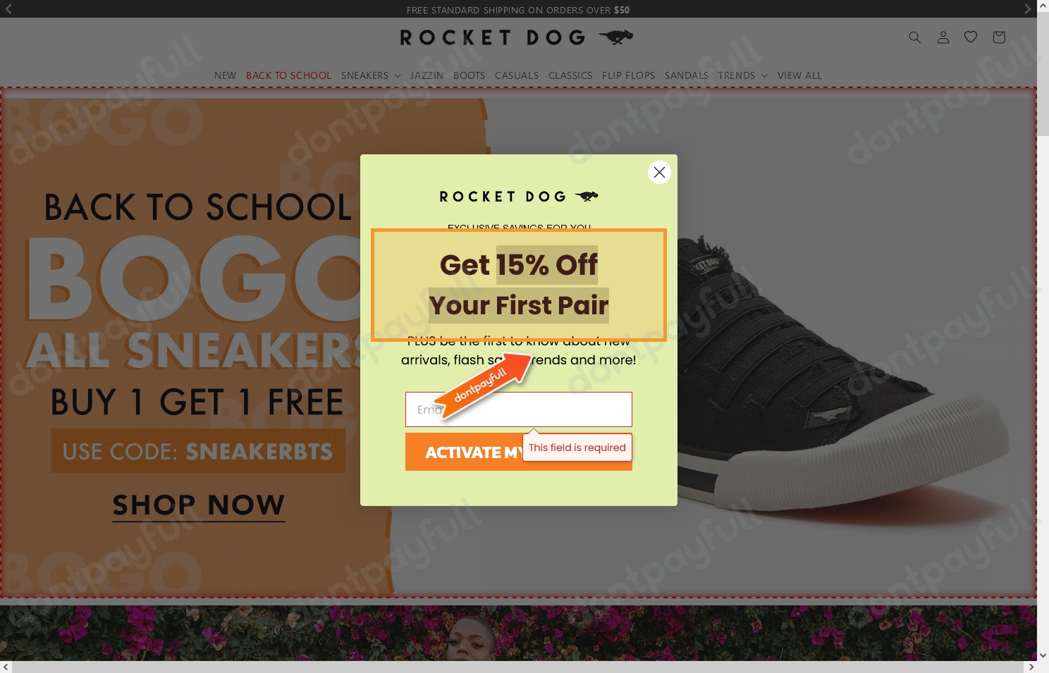 Rocket dog deals promo code