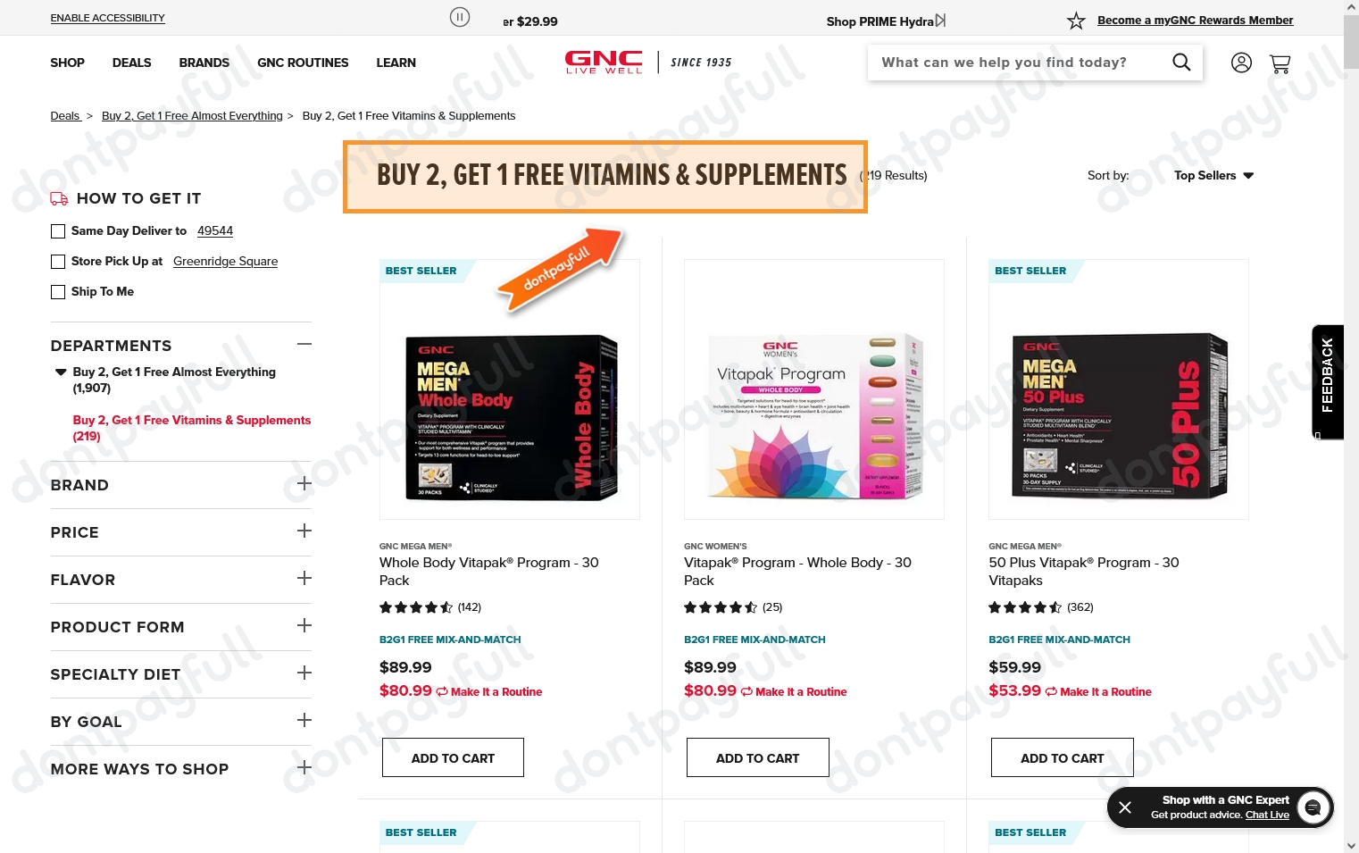 80% Off GNC Promo Codes, Coupon Codes - August 2024