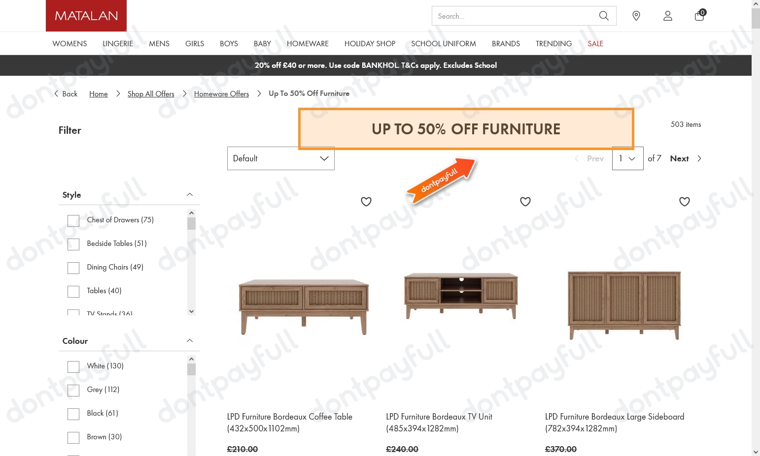 70 Off Matalan DISCOUNT CODE (50 Active) August 2024