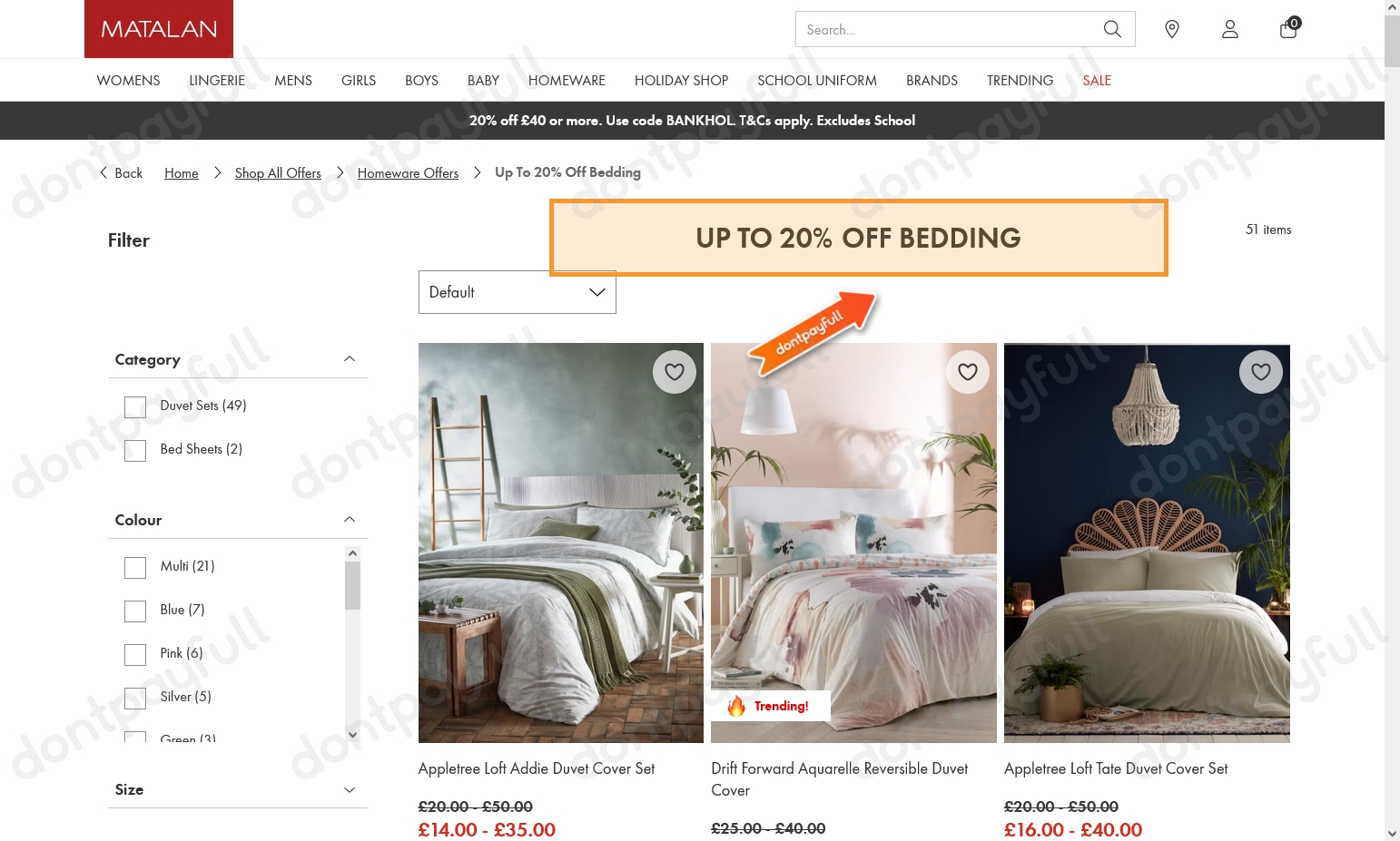 70 Off Matalan Discount Code (50 Active) January 2024