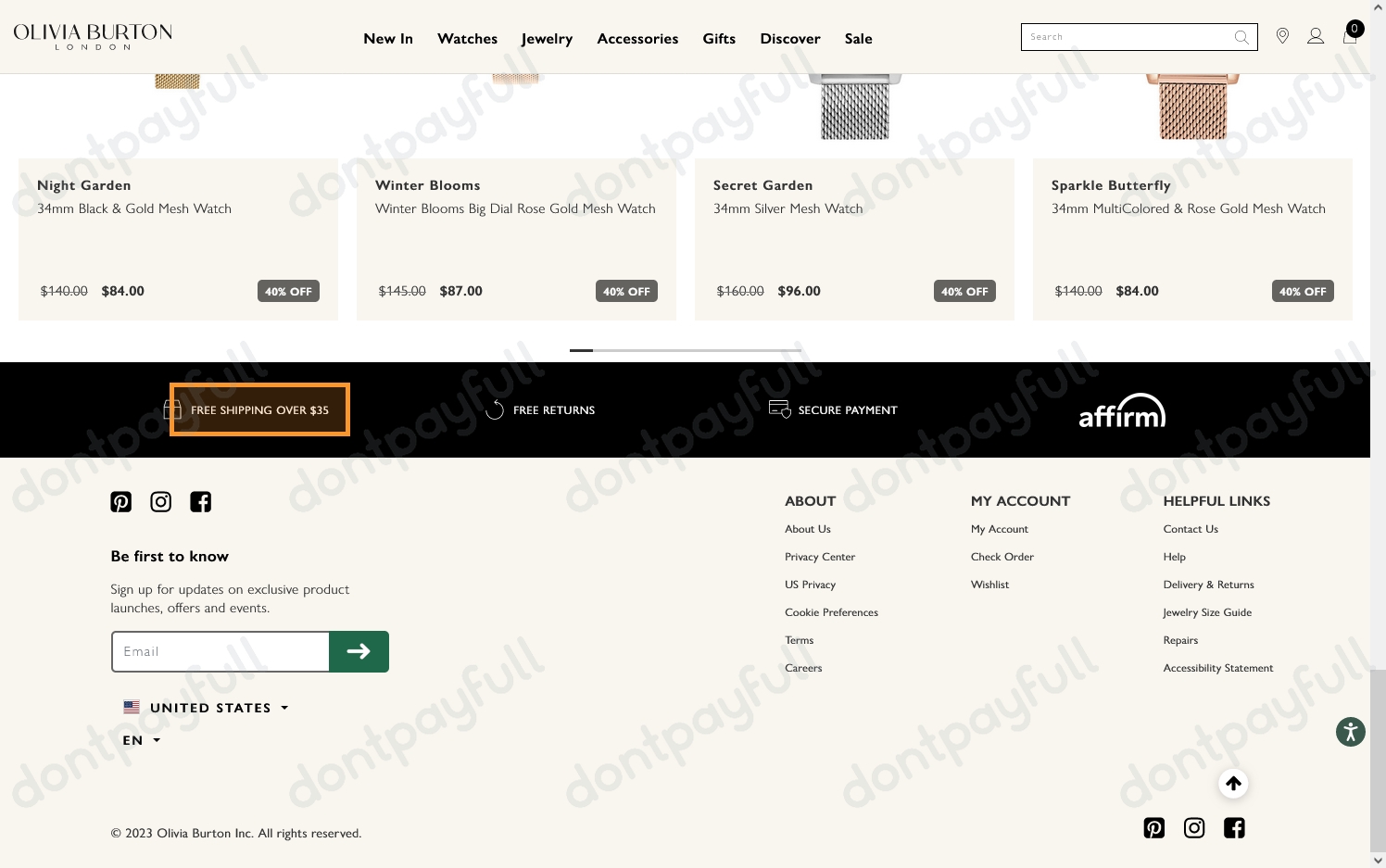 40 Off Olivia Burton PROMO CODES ⇨ September 2024