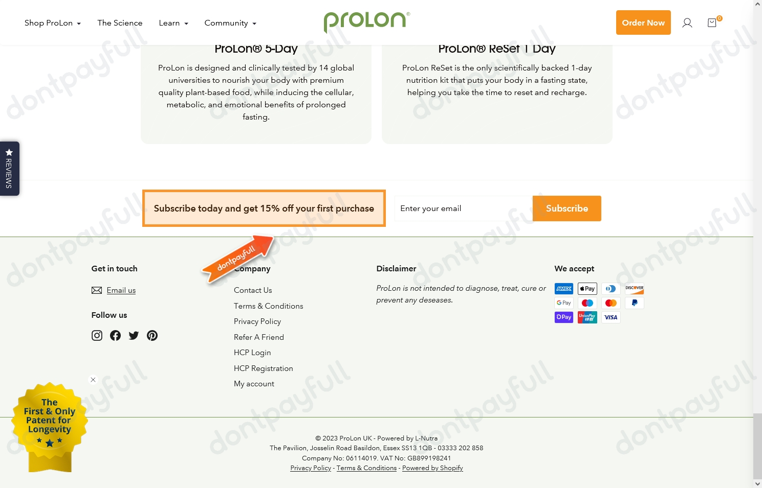 25 Off Prolon DISCOUNT CODE (2 ACTIVE) August 2024