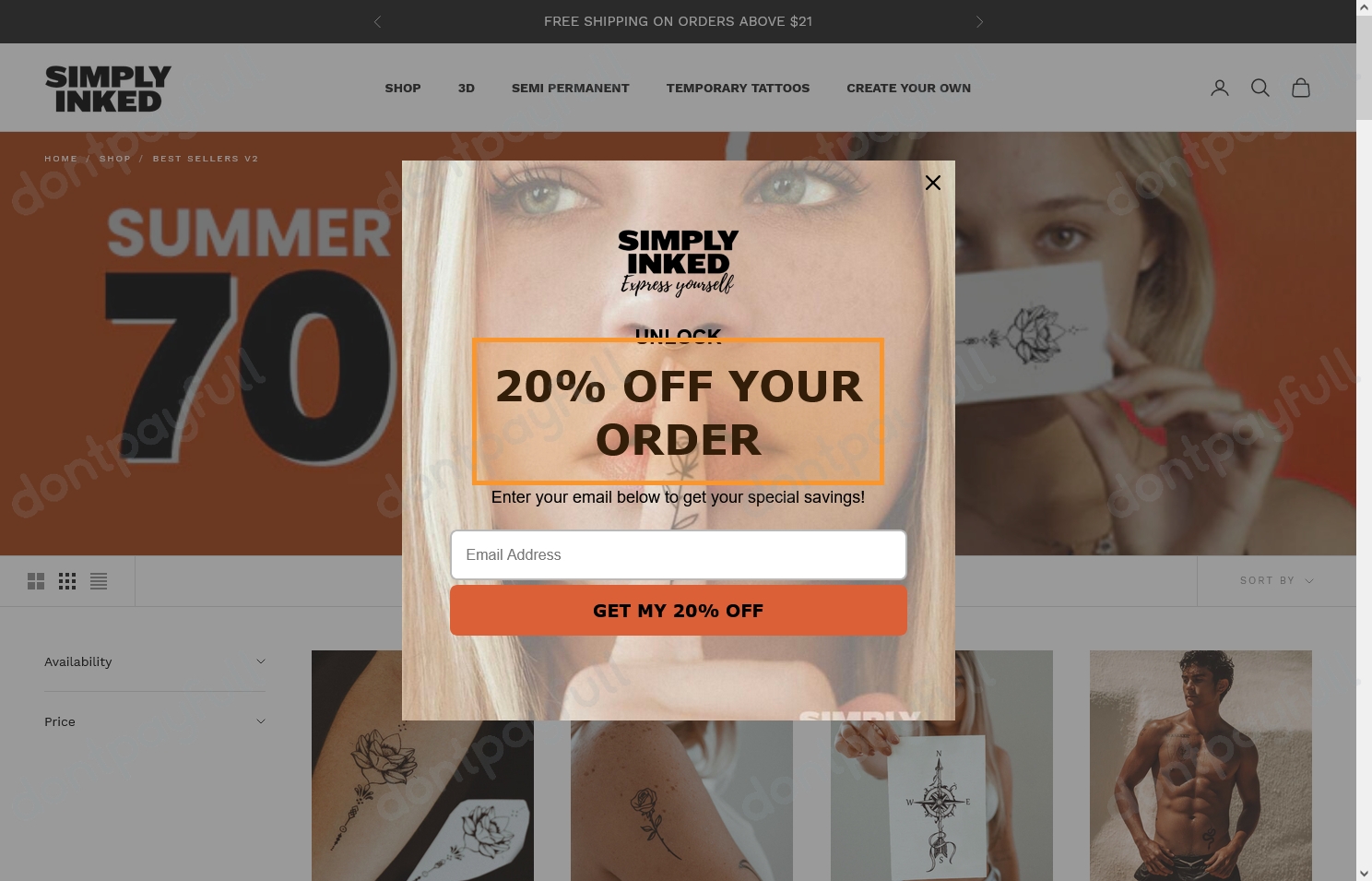 90 Off Simply Inked DISCOUNT CODES September 2024