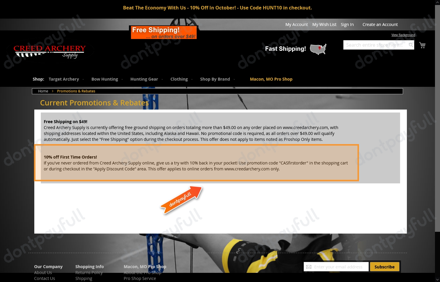 10 Off Creed Archery Supply COUPON ⇨ January 2024