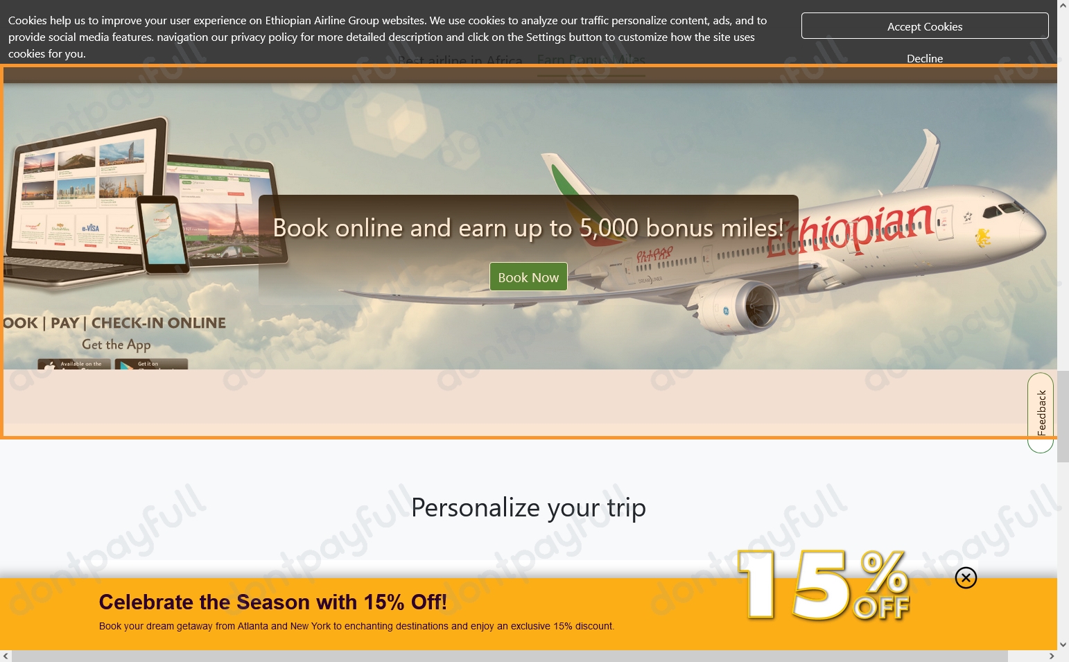 15 Off Ethiopian Airlines PROMO CODE ⇨ January 2024