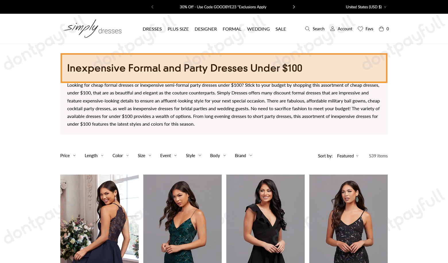 95 Off Simply Dresses PROMO CODES ⇨ September 2024