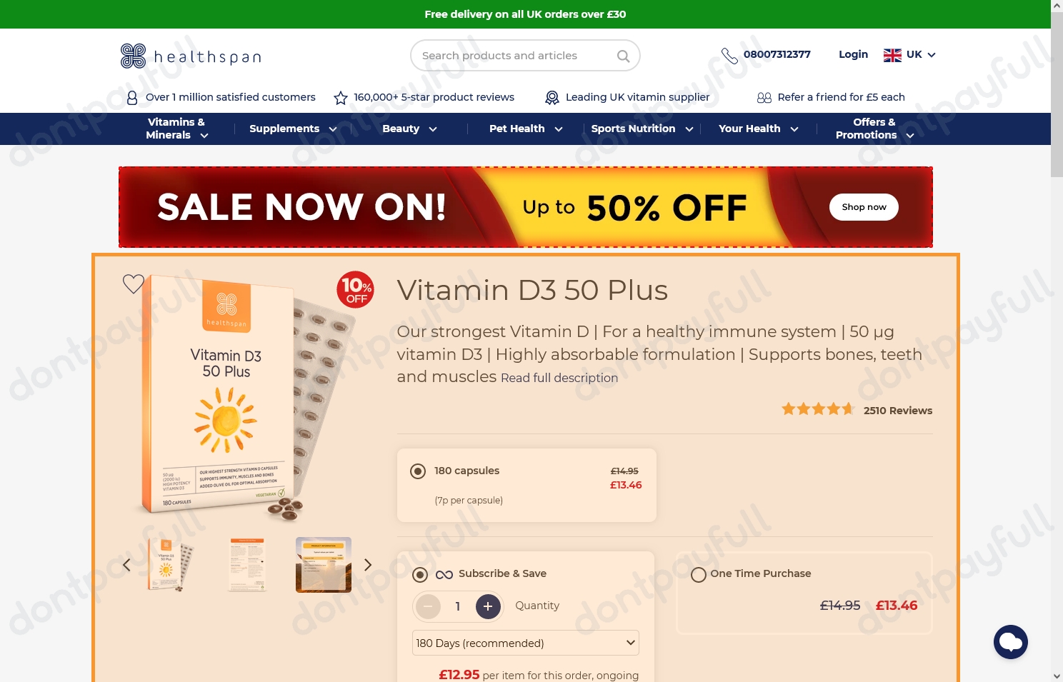 Healthspan Discount Codes Get 80 OFF in October 2024