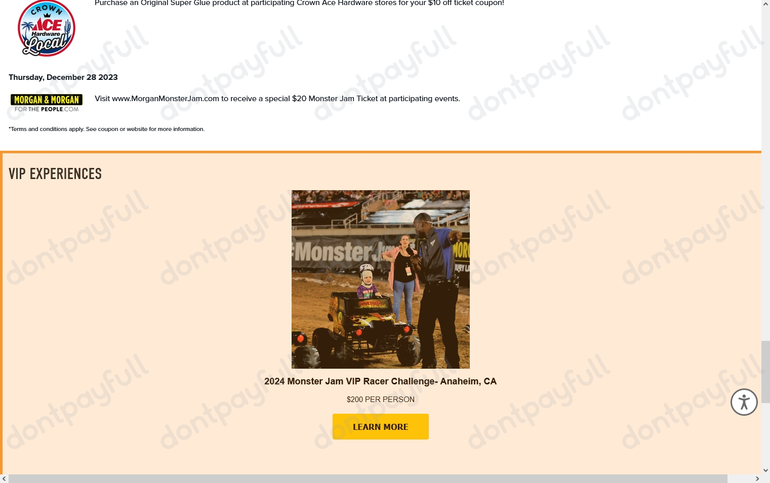 Monster Jam Promo Code Ticketmaster 2025 Korry Faustina