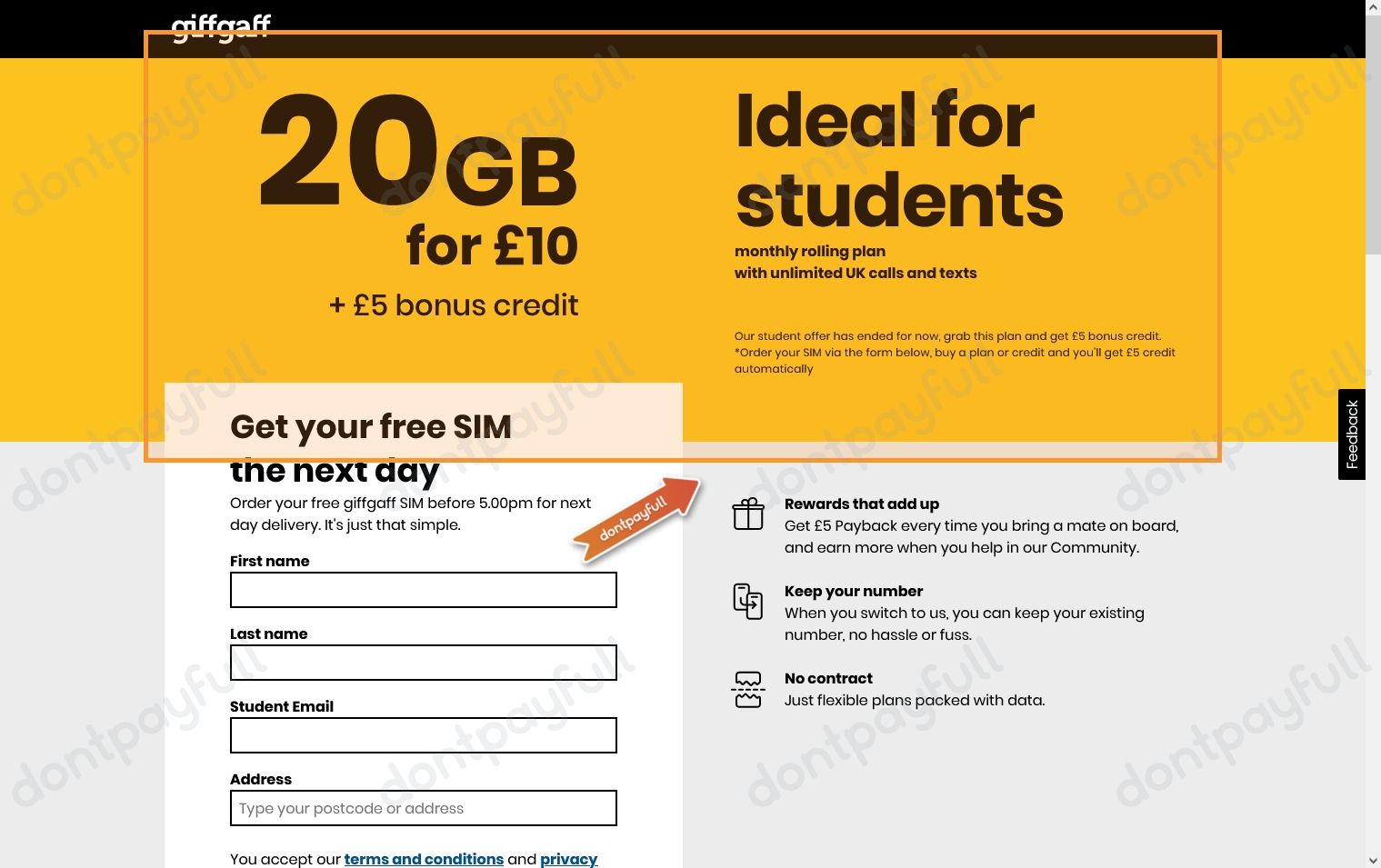 20 Off giffgaff VOUCHER ⇨ (47 ACTIVE) May 2024