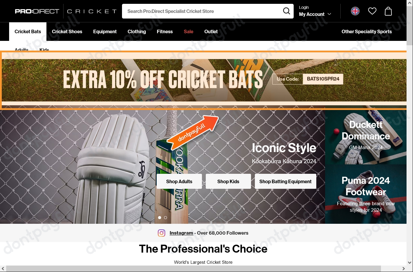Pro Direct Cricket Discount Codes 10 OFF Sept. 2024