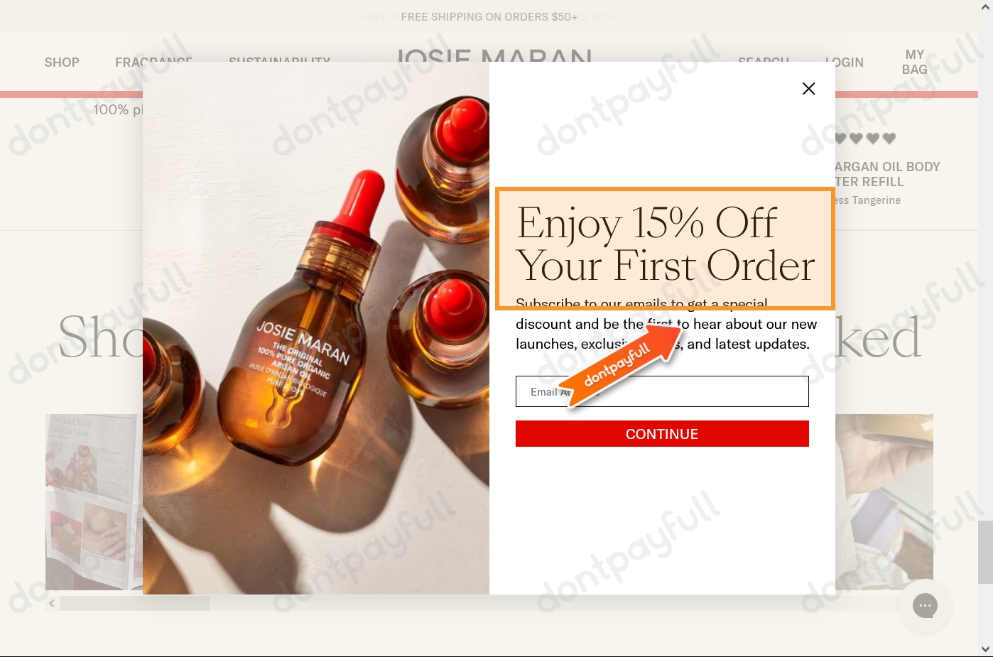 Josie Maran Coupon Codes 50 OFF September 2024