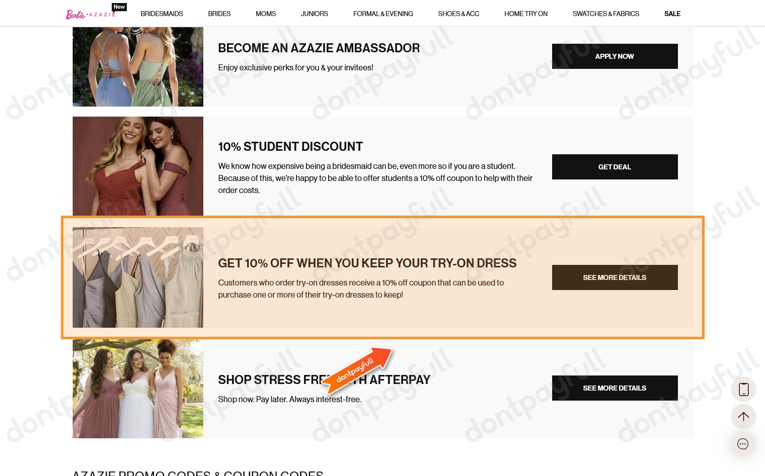 Azazie Coupon Codes 85 Off Discount Codes Dec. 2024