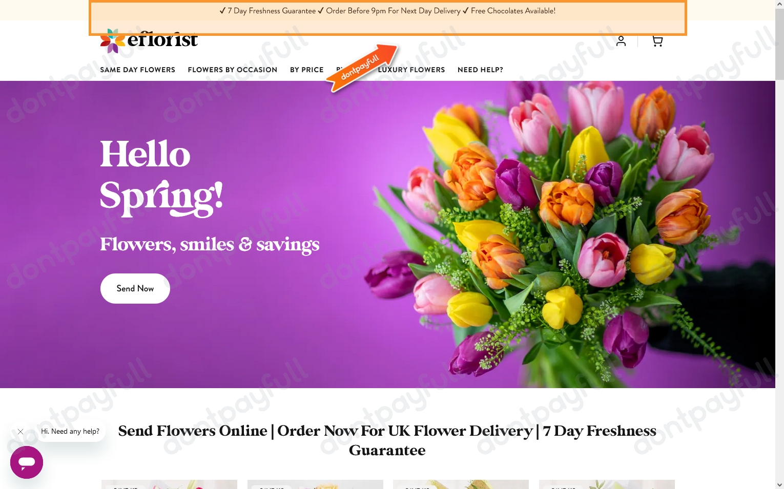 50 Off eFlorist UK DISCOUNT CODES ⇨ August 2024