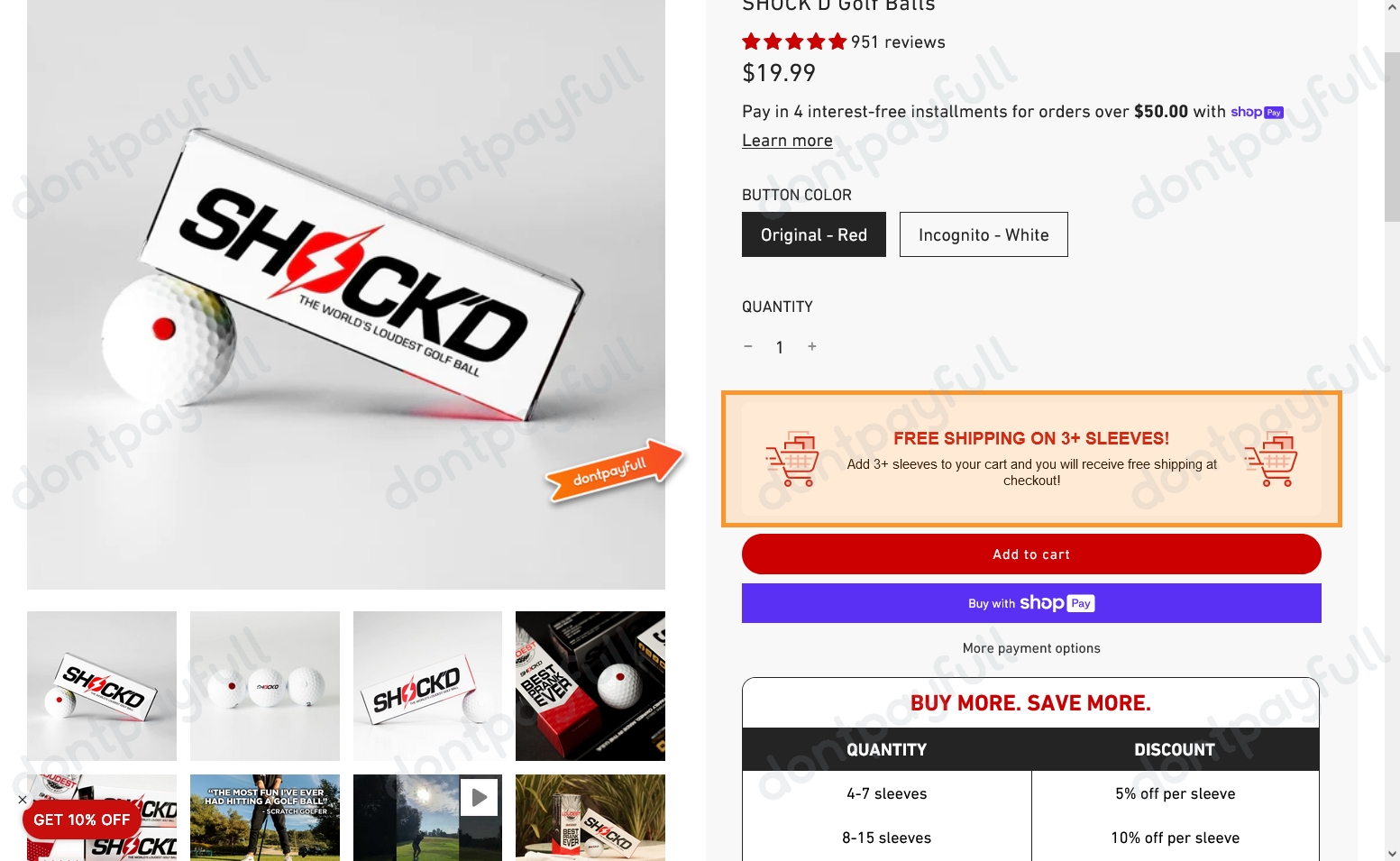 20 Off SHOCK'D Golf Balls COUPON ⇨ May 2024