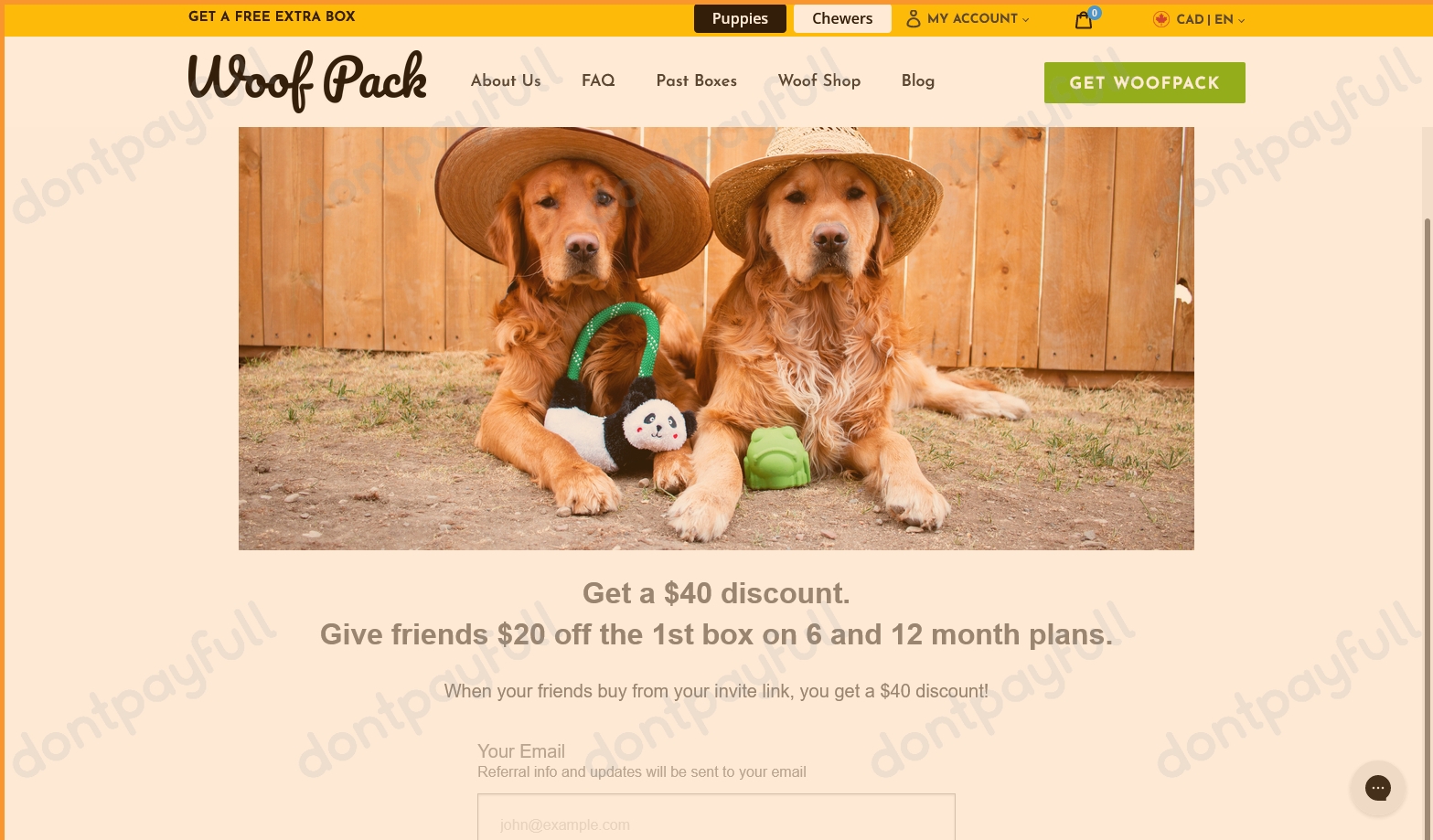 20 Off Woof Pack DISCOUNT CODES ⇨ September 2024