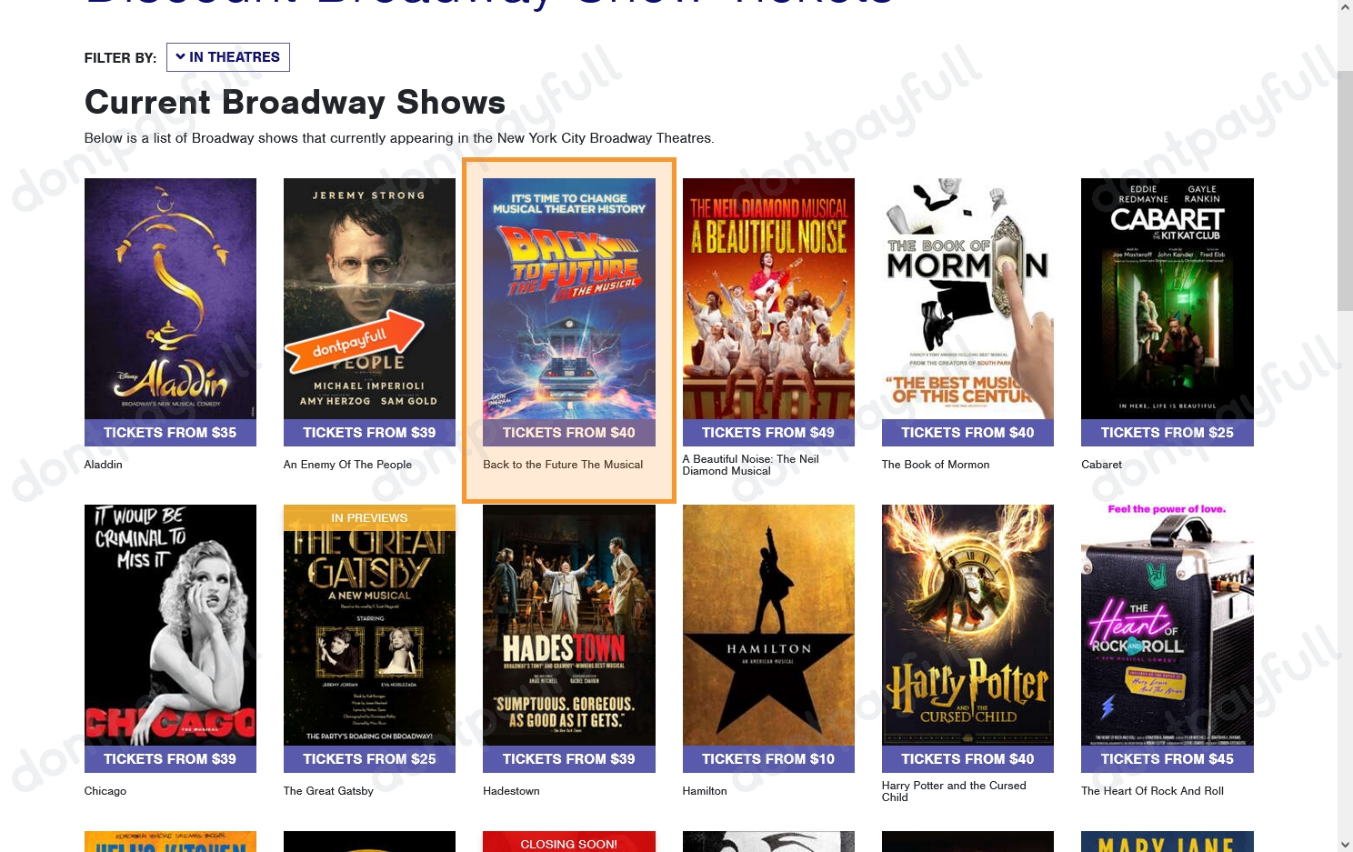 Harry Potter Broadway Coupons July 2024