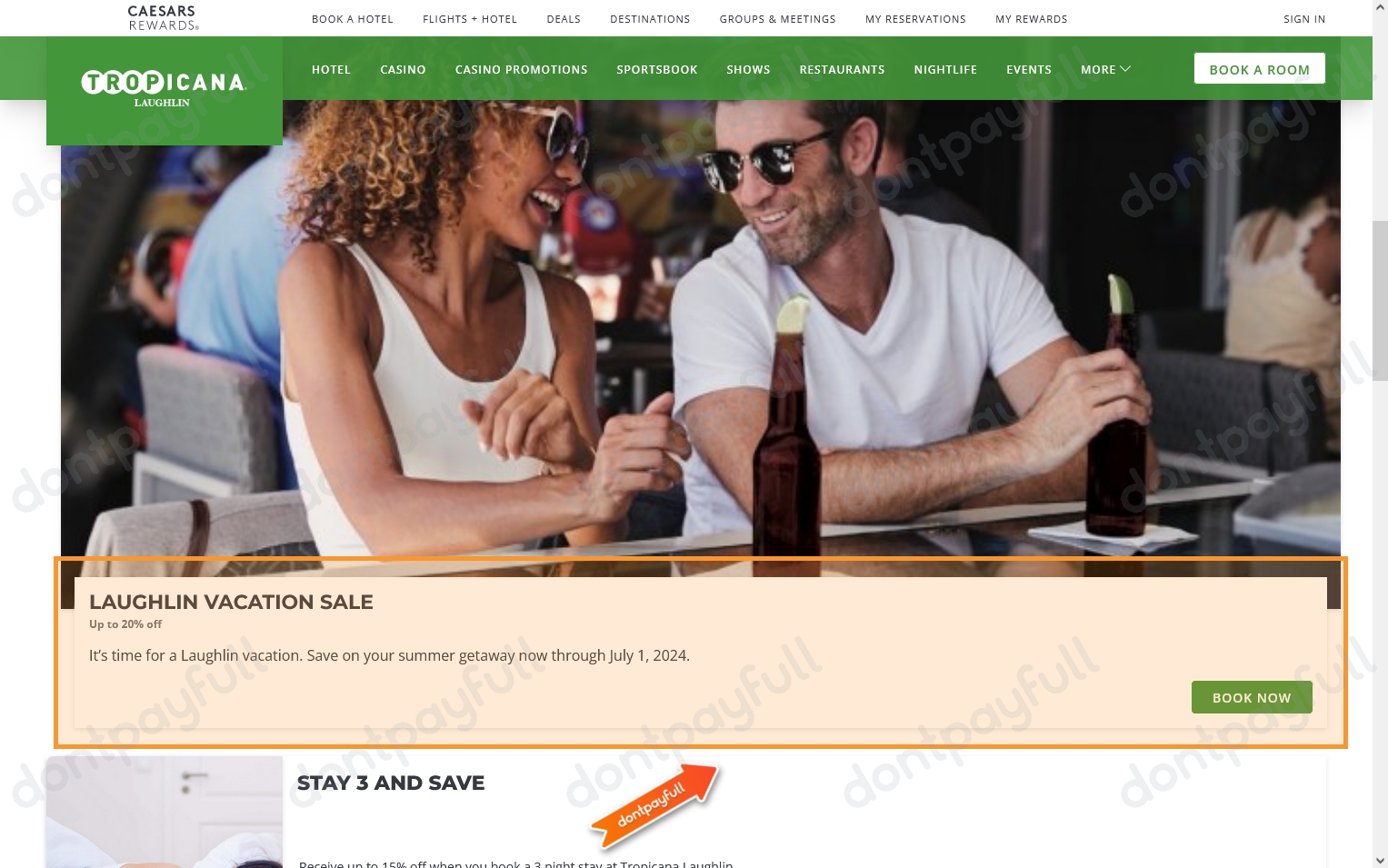 20 Off Tropicana Laughlin PROMO CODE ⇨ May 2024