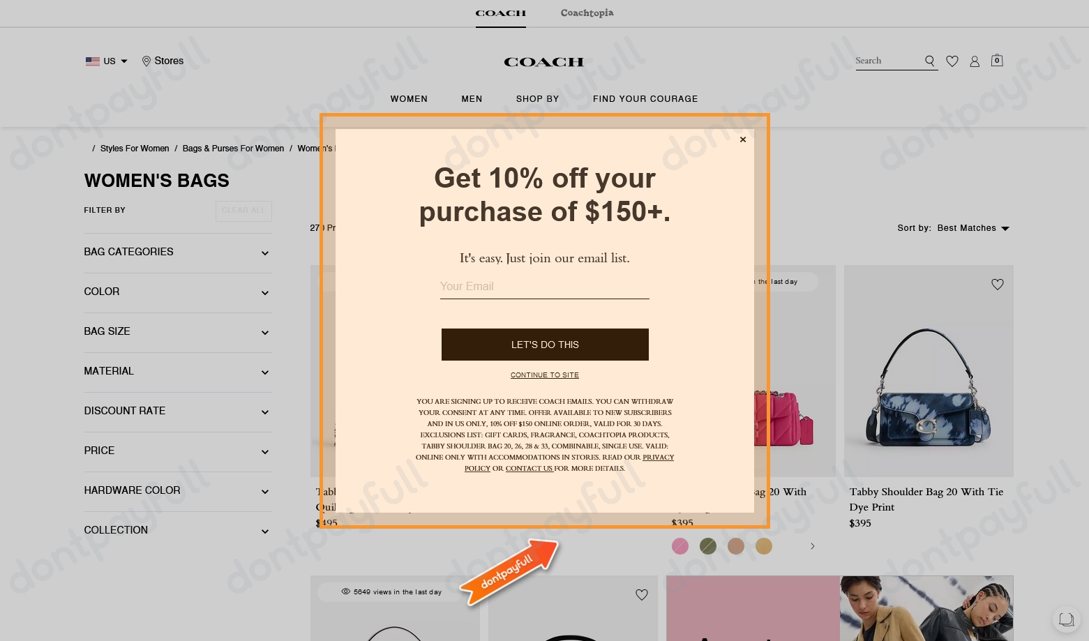 COACH Promo Codes - 50% Off Coupon Codes Nov. 2024