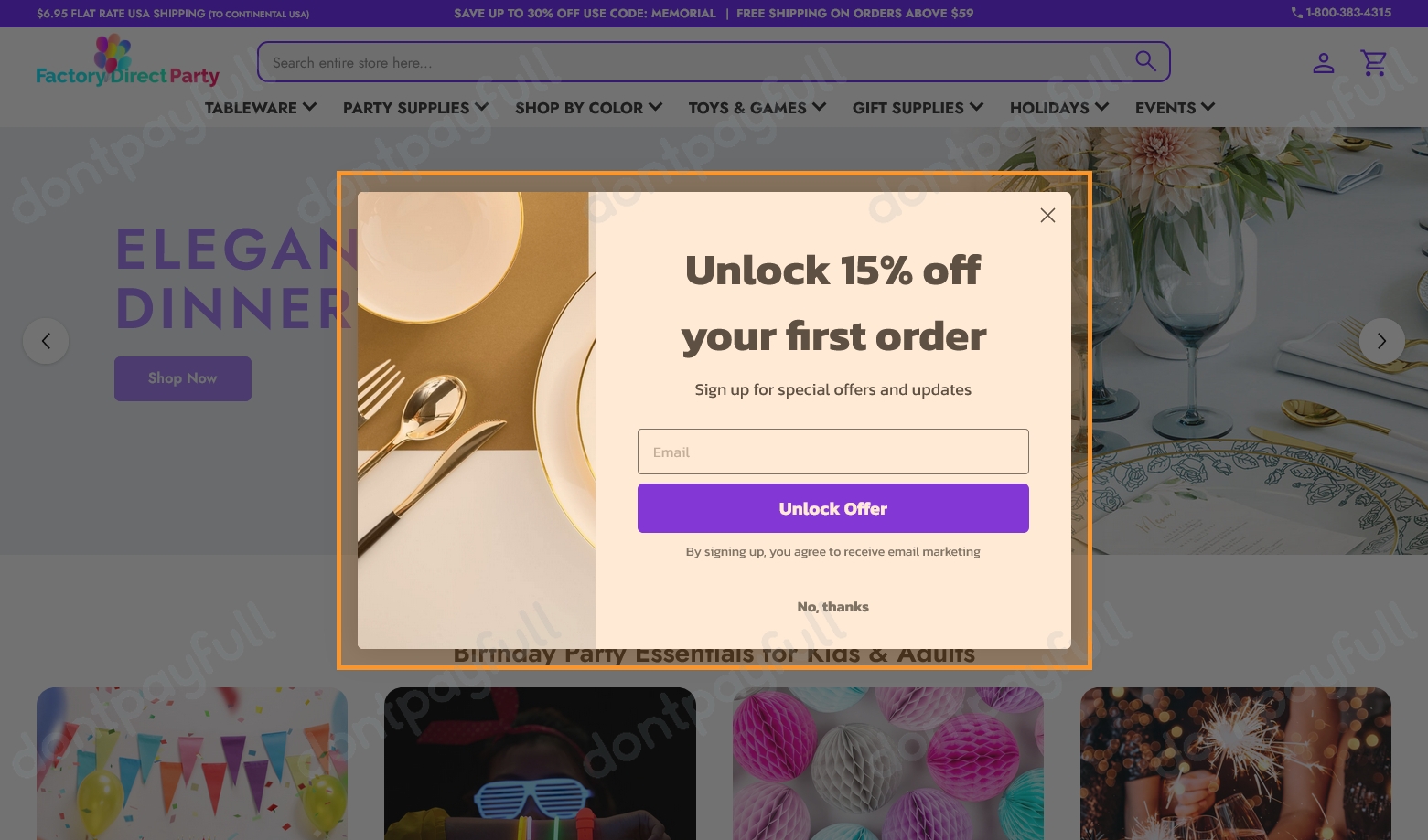 65 Off Factory Direct Party Coupon Codes, October 2024
