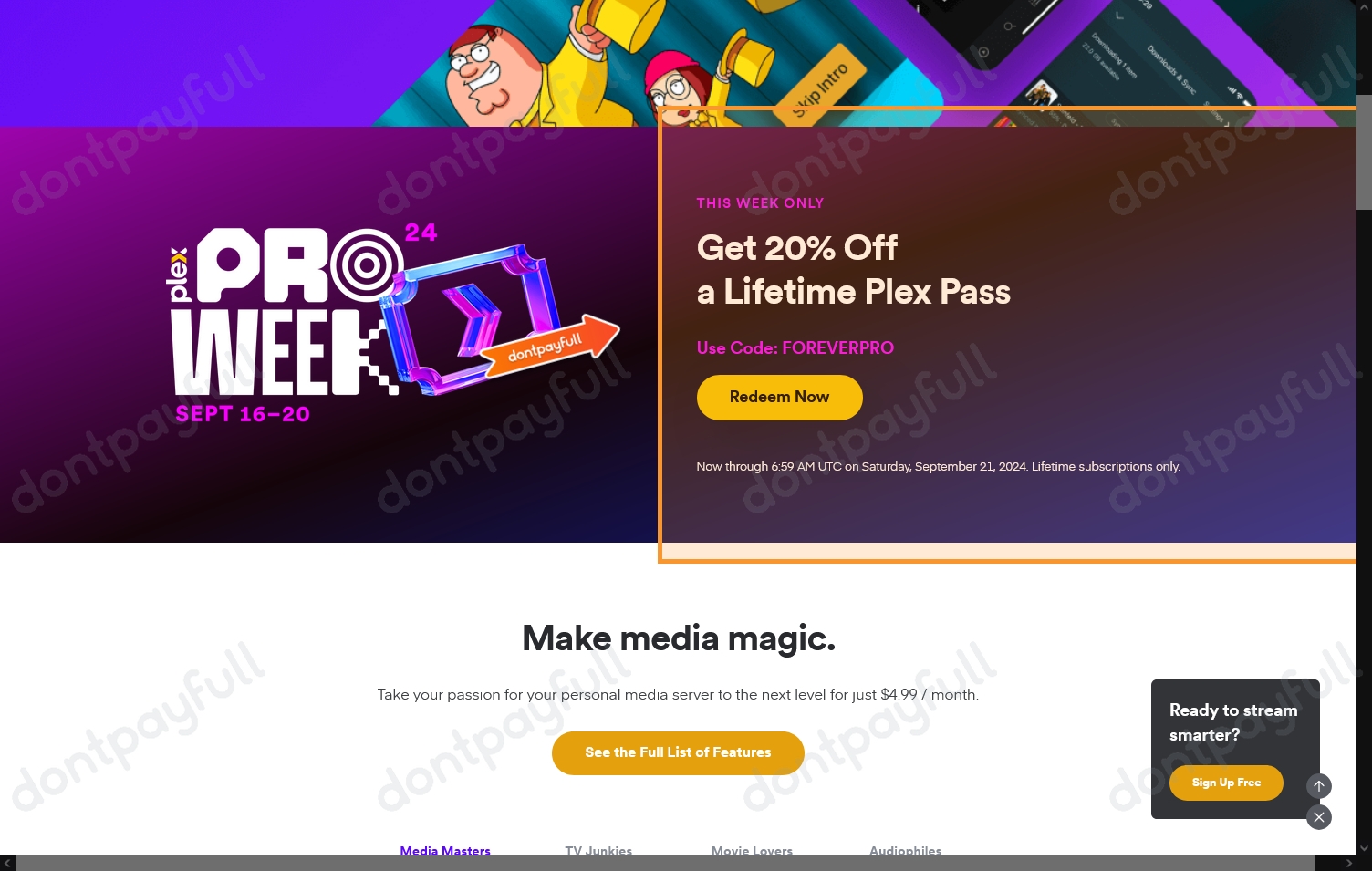 25% Off Plex Promo Codes, Discount Codes - Sep 2024