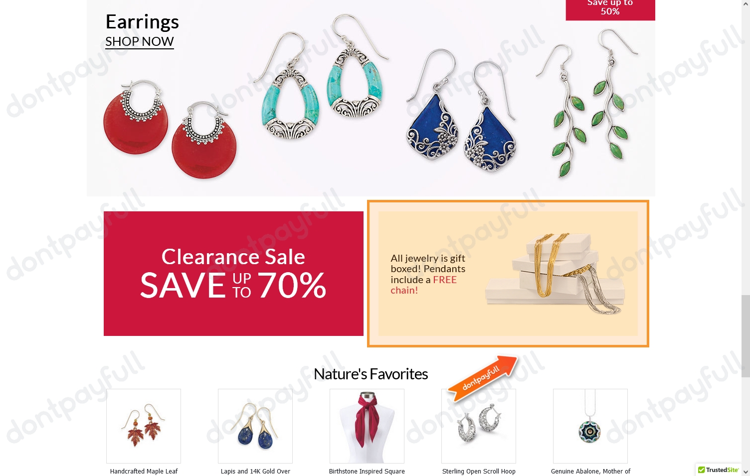 70 Off Nature s Jewelry Coupons November 2024