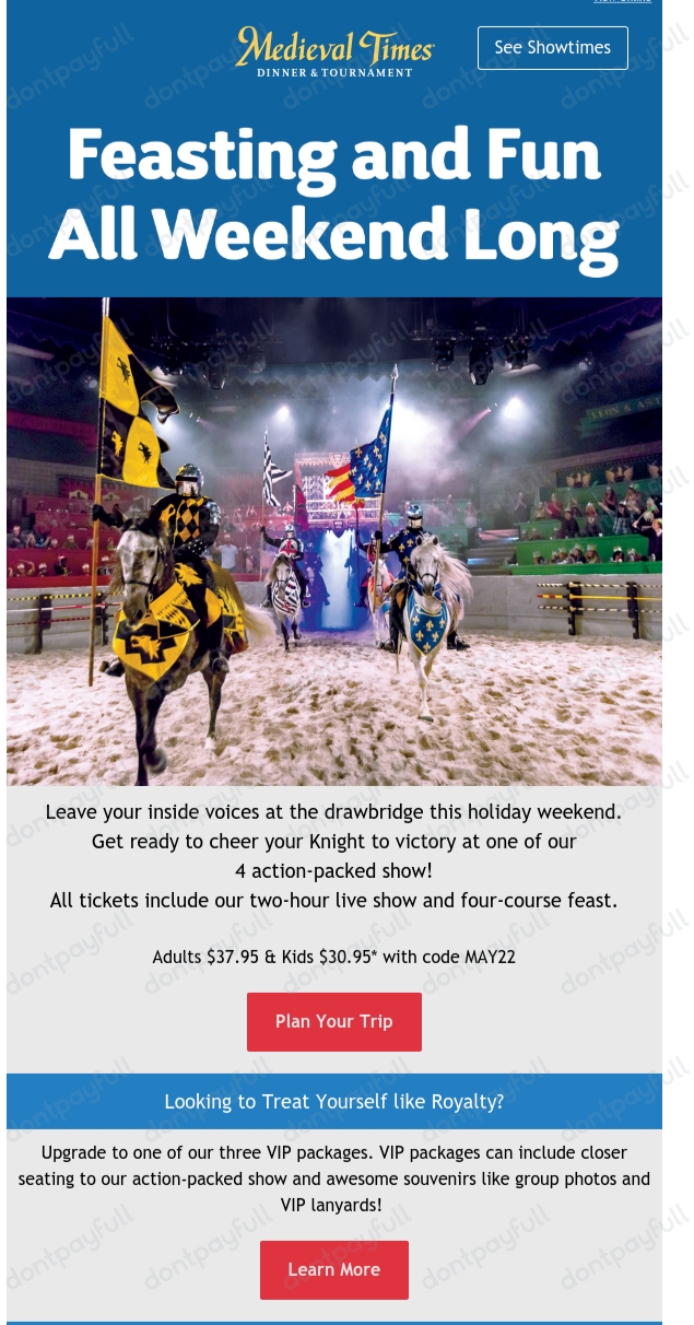50% Off Medieval Times Coupons & Promo Codes - Dec 2022