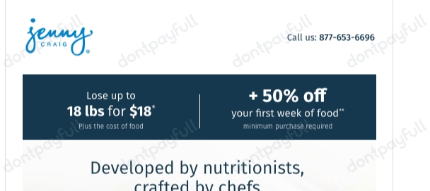 50% Off Jenny Craig Promo Codes, Coupons &amp; Free Shipping