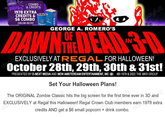 50% Off Regal Movies Coupon, Promo Code - Oct 2022