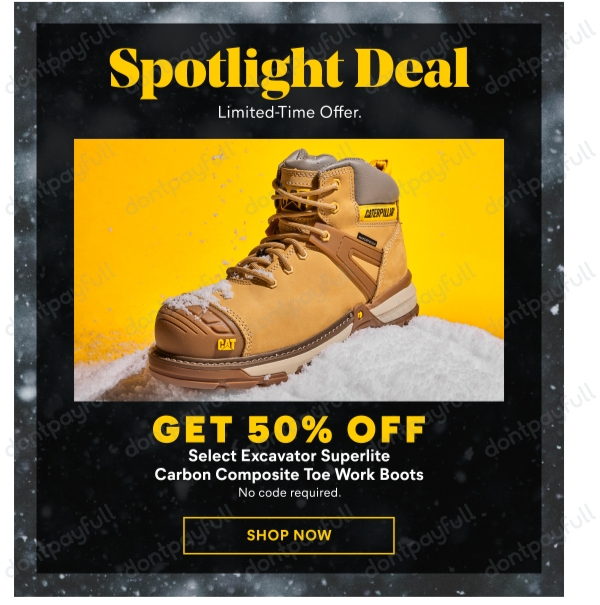 55% Off CAT Footwear Coupon, Promo Code 