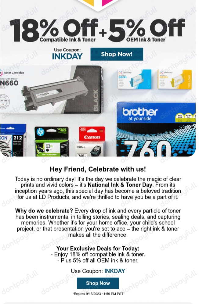 25 Off LD Products COUPON 34 ACTIVE September 2023