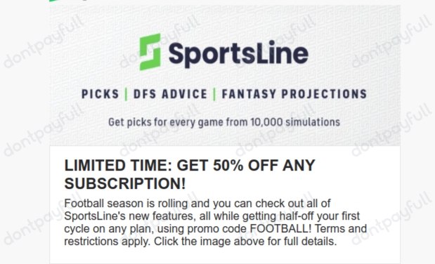 SportsLine Special - Save 96% on a quarterly plan using promo code