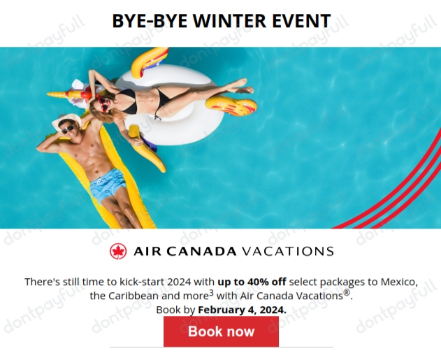 40 Off Air Canada PROMO CODE (7 Active) January 2025