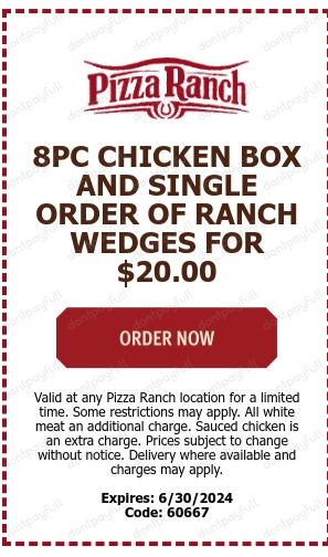 2 Pizza Ranch Coupons, Promo Codes - June 2024