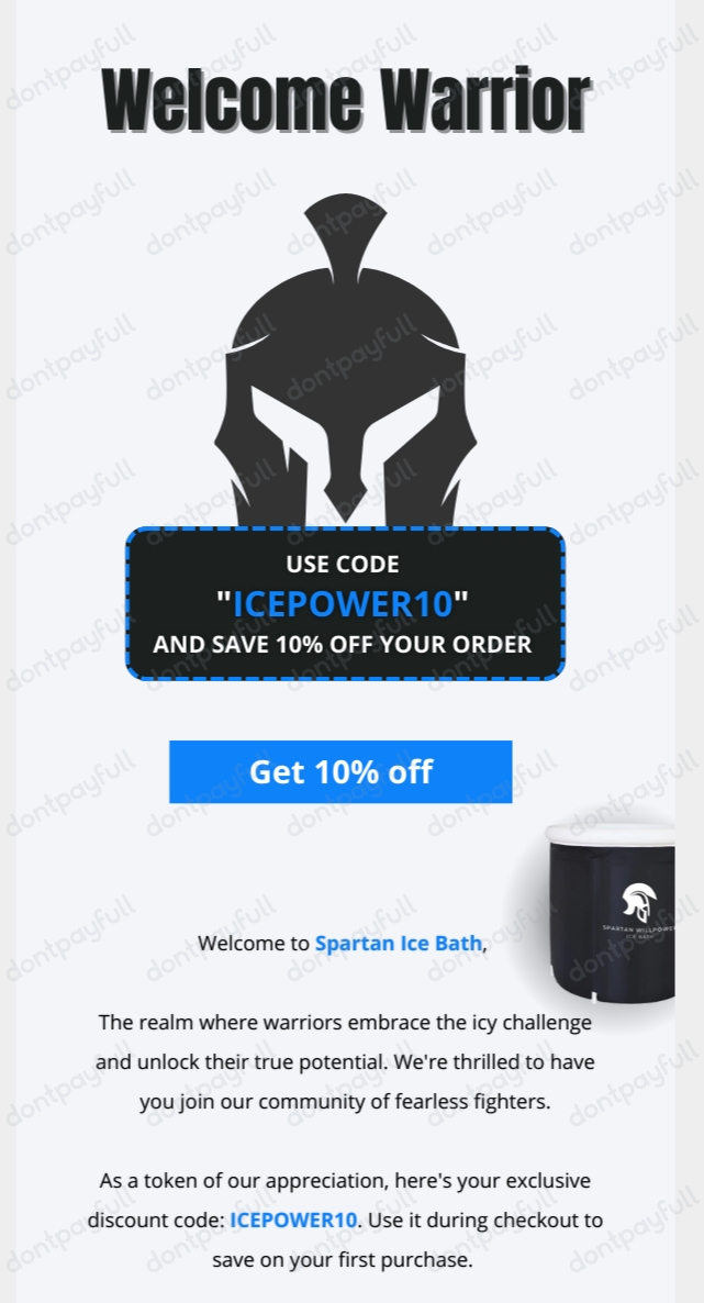 10 Off Spartan Ice Bath DISCOUNT CODES August 2024