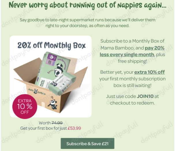20 Off Mama Bamboo Discount Codes, September 2024