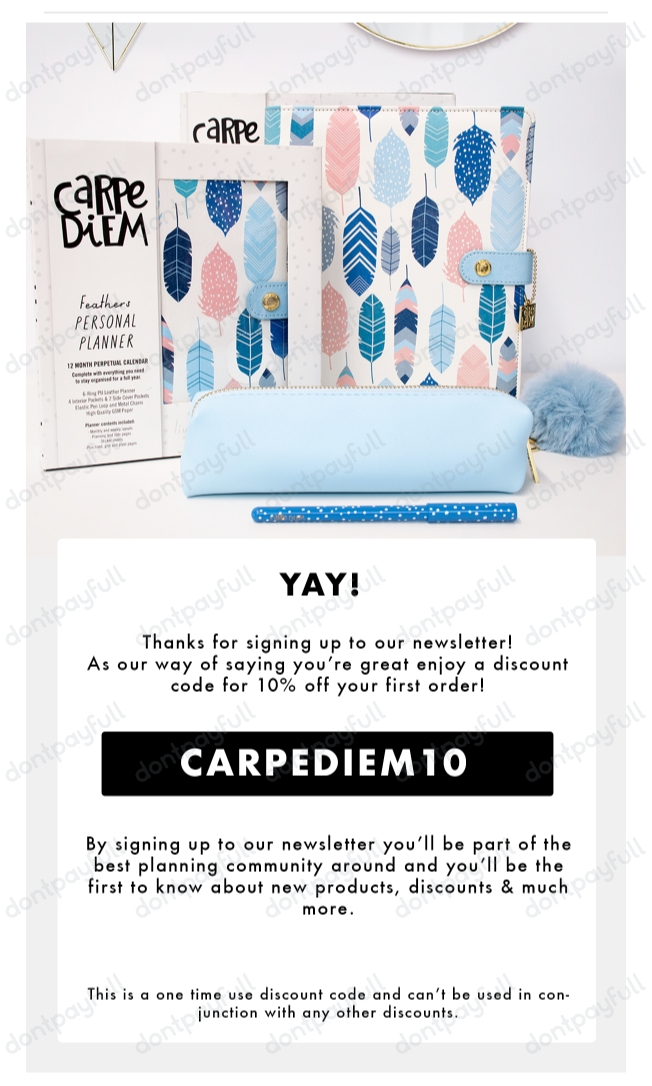 75 Off Carpe Diem Planners COUPONS September 2024