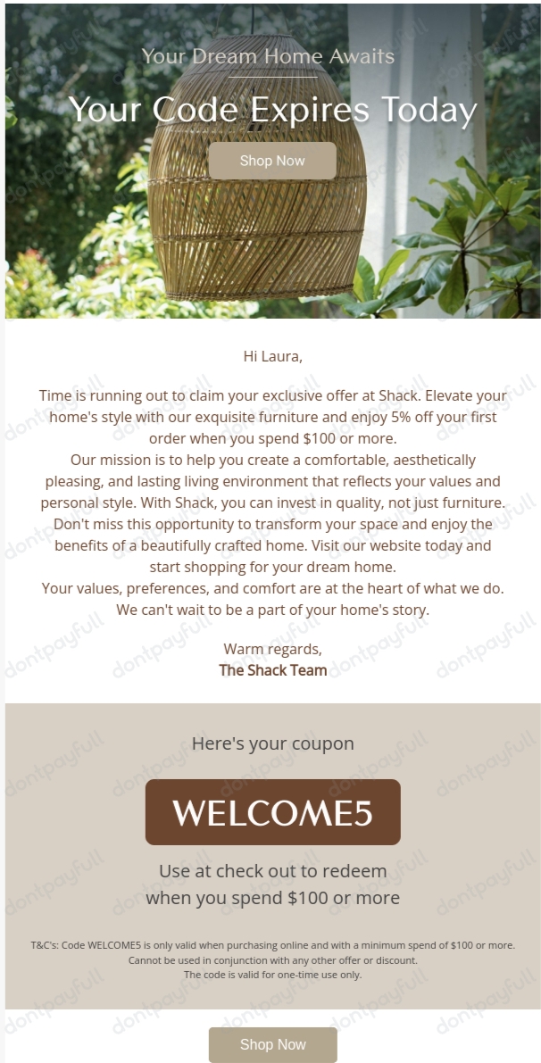 65% Off Shack Homewares Coupons ⇨ November 2024
