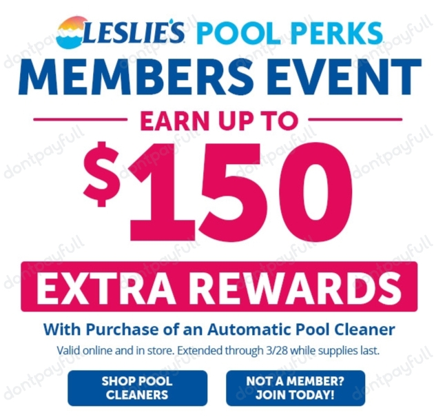 75 Off Leslie's Pool Coupon (30 Active) March 2024